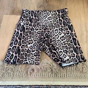 Onzie Leopard Biker Shorts